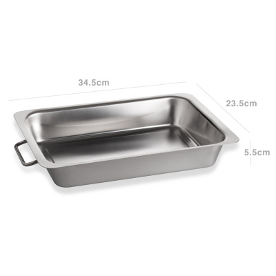 Assadeira Inox Grand Gourmet com Asas 34.5X23.5X5.5cm